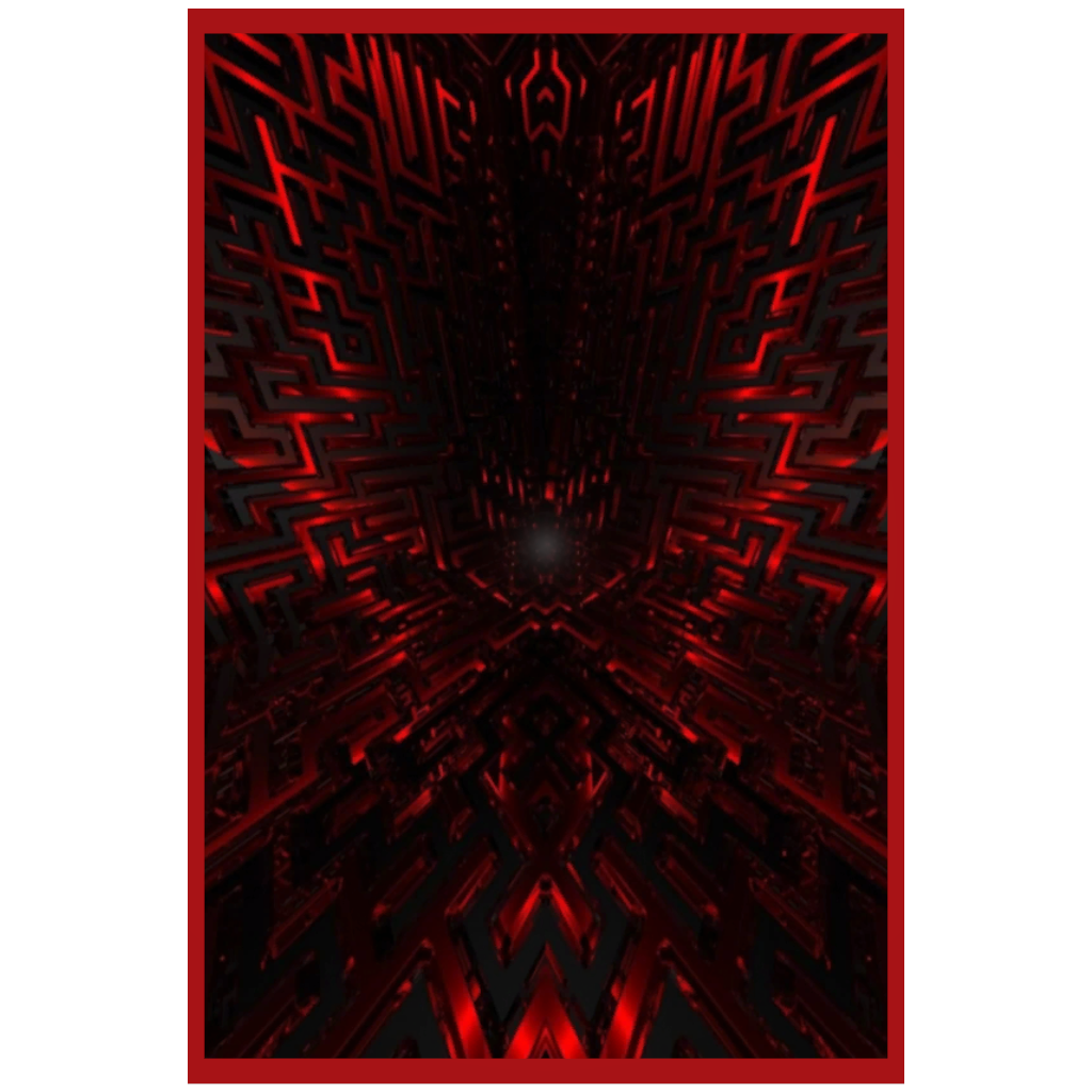 Red Grid Painting