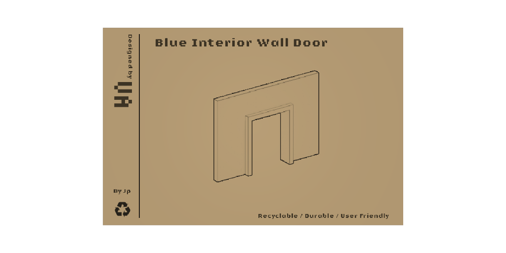 Blue Interior Wall Doorway