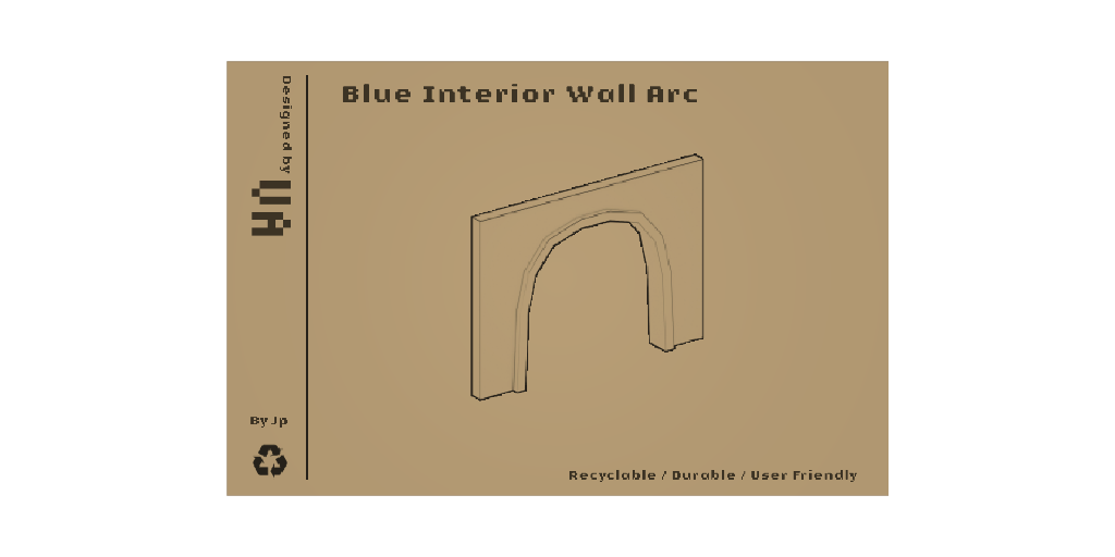 Blue Interior Wall Arc