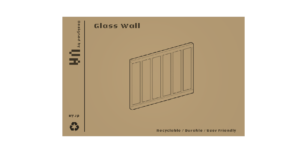 Glass Wall with Metal Frame