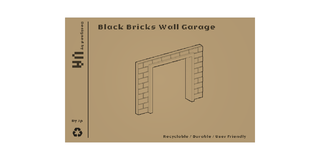 Black Bricks Wall Garage