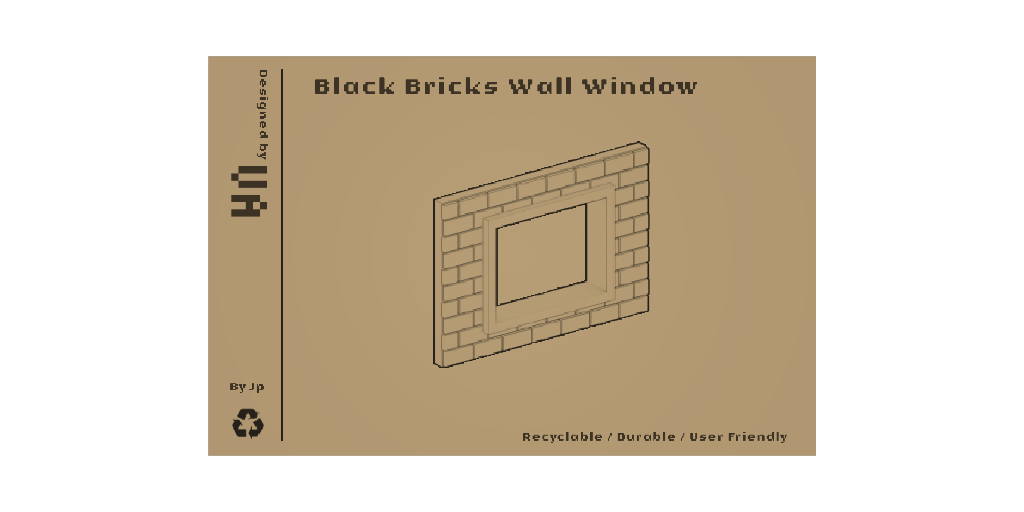 Black Bricks Wall Window