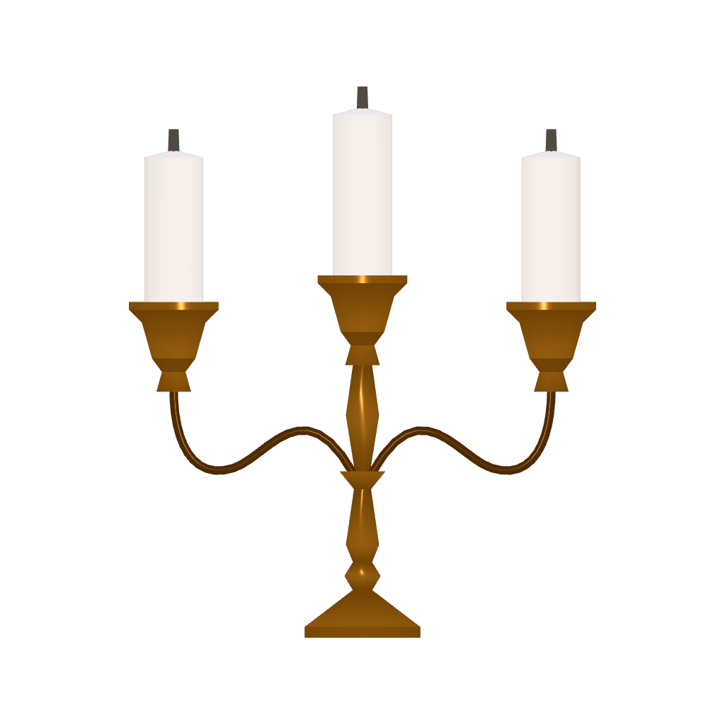 Triple Candle Stand (Brass)