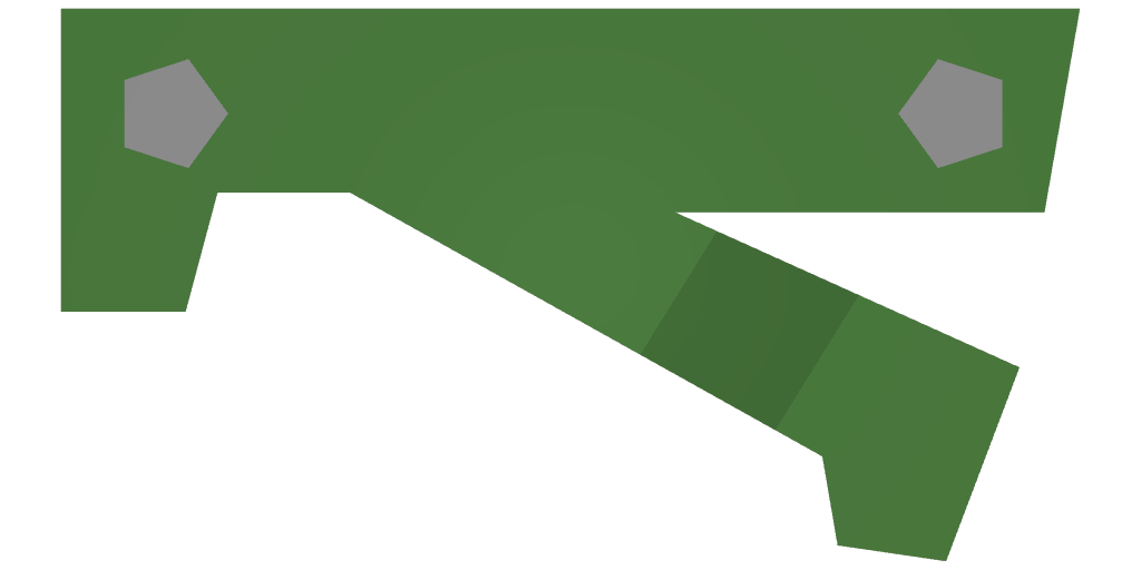 3D Printed Horizontal Grip (Green)