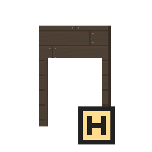 Wooden Half Doorway