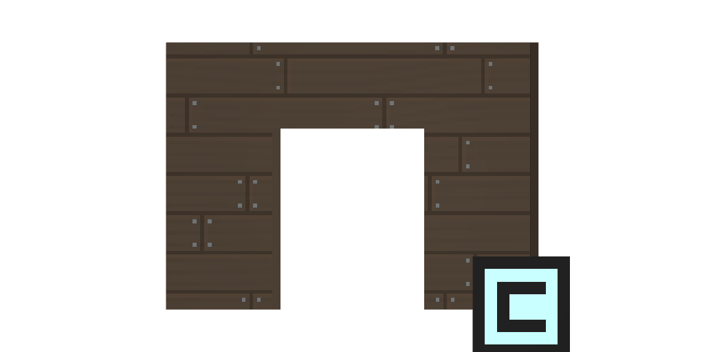 Wooden Center Doorway