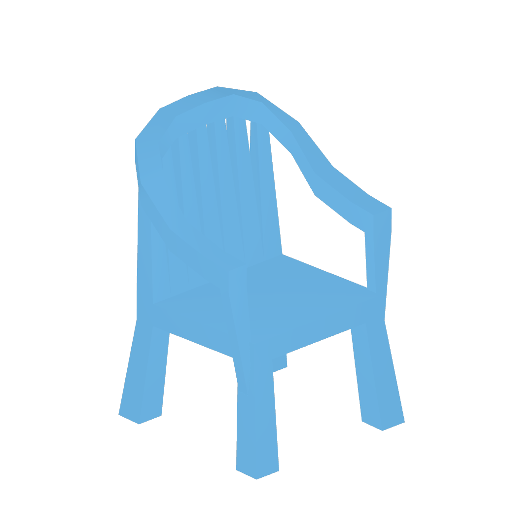 Plastic Chair (Blue)