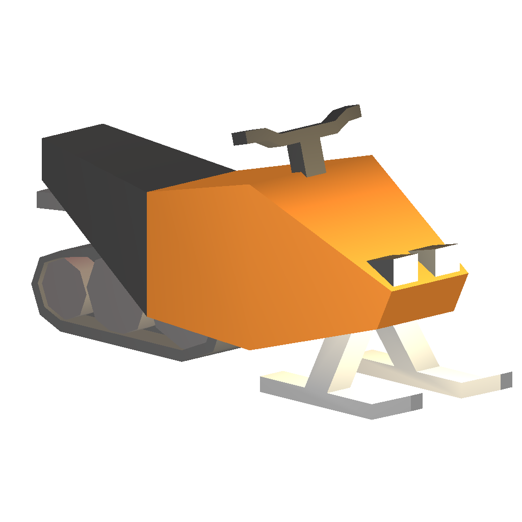 Orange Snowmobile