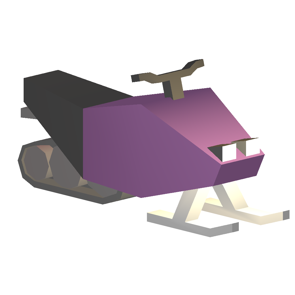 Purple Snowmobile