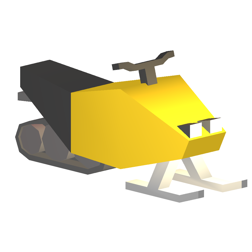 Yellow Snowmobile